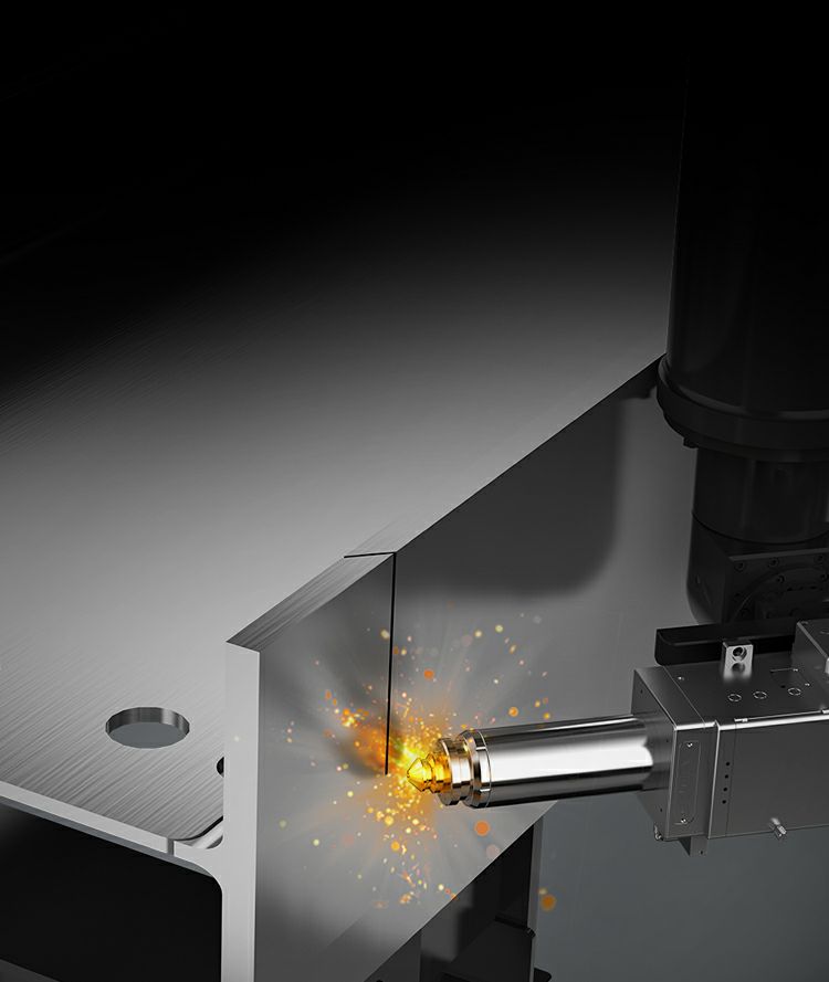 3D 5-axis linkage + large swing axis