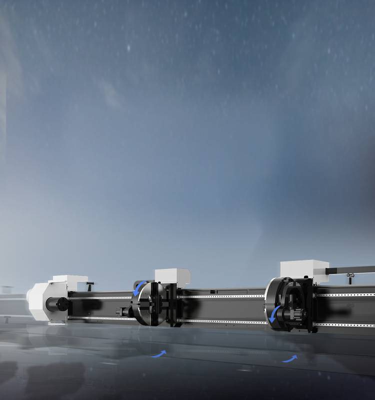 Side-mounted heavy-duty pneumatic chuck